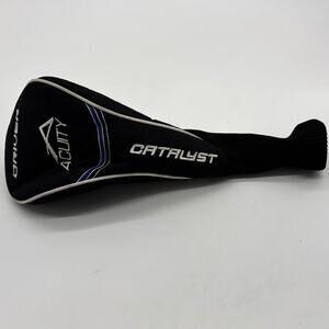 Acuity Catalyst Golf Club Headcover Driver Black Tail Sock Black Golfing Sports